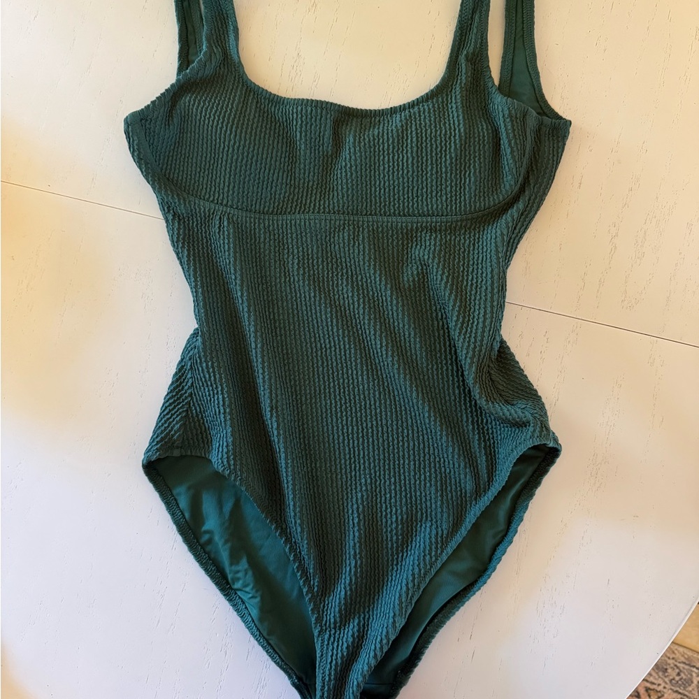 Aerie Green one piece bathing suit - Ribbed Texture